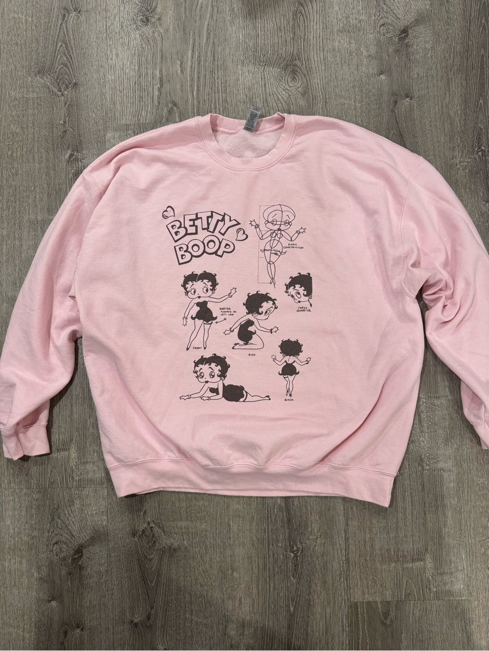 Betty Boop Pink Graphic Sweatshirt